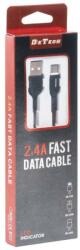 DeTech Кабел за данни DeTech DE-C37C, Type-C, 1.0m, Черен - 40196