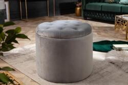 Invicta MODERN BAROCK ezüst bársony hokedli 50cm