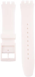 Swatch Curea unisex albă de silicon pentru ceas Swatch 19 mm