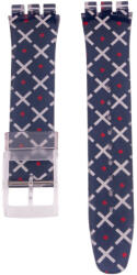 Ricardo Curea albastră din plastic de damă cu motiv color C1 pentru ceas Swatch 19mm