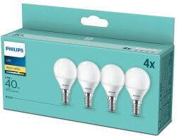 Philips KÉSZLET 4x LED Izzó Philips P45 E14/5, 5W/230V 2700K 8718699718251 (P5100)