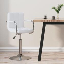 vidaXL Scaun de bar, alb, piele ecologică (334563)