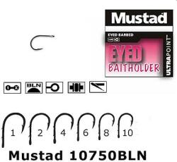 Mustad Carlig Mustad Eyed Baitholder 10750NP-BN Nr. 2 (M.10750BLN.2)