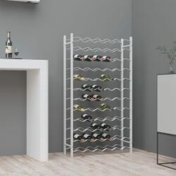 vidaXL Suport sticle de vin pentru 72 sticle, alb, metal (340912) - vidaxl