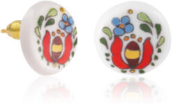  ZEMA Nyíló Labdarózsa porcelán fülbevaló 9433-2720