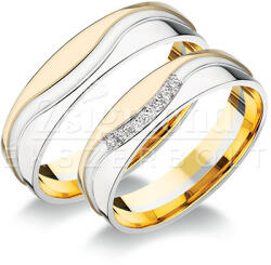  14 karátos sárga- és fehérarany karikagyűrű RA9330 RA9330