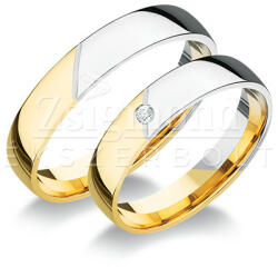  14 karátos sárga- és fehér -arany karikagyűrű RA6000 RA6000