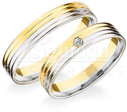  14 karátos sárga- és fehérarany karikagyűrű RA403FS RA403FS