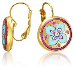  ZEMA Sivatag Aranya pink porcelán fülbevaló 9433-0010/Pink/P