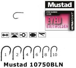 Mustad Carlige cu Ochet Mustad Black Nichel, Nr. 2, Forjat, 2 Spini, 10buc/plic (M.10750BLN.2)