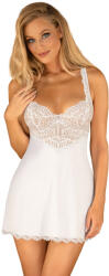 Obsessive Amor Blanco Underwire Chemise & Thong White S/M