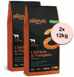Alleva Alleva NATURAL dog chicken & pumpkin adult maxi 2 x 12 kg