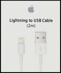 Apple Adatkábel iPhone 5 MD819 Lightning 2m fehér (EU Blister)