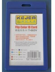 KEJEA Suport PP-PVC rigid, pentru ID carduri, 54 x 85mm, vertical, KEJEA -albastru (KJ-T-984V-BL) - ihtis