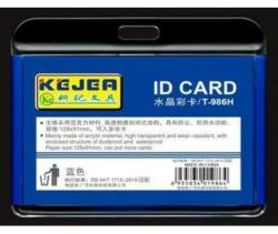KEJEA Suport PP-PVC rigid, pentru ID carduri, 85 x 54mm, orizontal, KEJEA -albastru (KJ-T-984H-BL) - ihtis