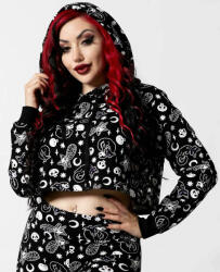 KILLSTAR дамски суитшърт KILLSTAR - Purr Off Cropped - Черен - KSRA004581