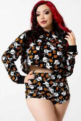 KILLSTAR дамски суитшърт KILLSTAR - Haunted Pumpkin СКЪСЕН - Черен - KSRA004601