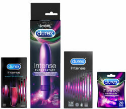 Durex Pachet Durex Intense - Gel stimulant 10 ml + Vibrator + Prezervative 10 buc + inel vibrator Vibrator
