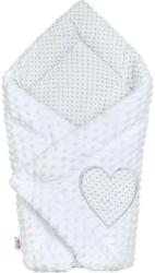 NEW BABY Luxus pólya Minky-ből New Baby fehér 73x73 cm