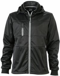 James & Nicholson (Daiber) Jachetă sport pentru bărbați softshell JN1078 - Neagră / neagră / albă | XXL (1-JN1078-1736088)