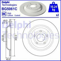 DELPHI Disc frana DELPHI BG5061C (BG5061C) - automobilus