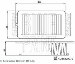 BLUE PRINT Filtru aer BLUE PRINT ADBP220076 (ADBP220076)