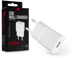 Maxlife MXTC-01 10W USB hálózati töltő adapter - fehér