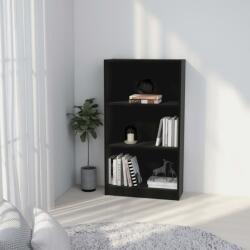 vidaXL Bibliotecă cu 3 rafturi, negru, 60x24x109 cm, lemn compozit (800865) Biblioteca