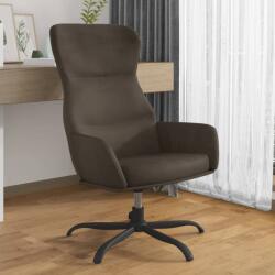 vidaXL Scaun de relaxare, gri închis, piele întoarsă ecologică (341105)