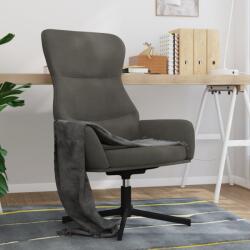 vidaXL Scaun de relaxare, gri închis, catifea (341109)
