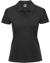 Russell Europe Női Galléros póló Rövid ujjú Russell Europe Ladies' Piqué Polo - 2XL, Fekete