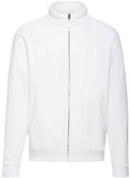 Fruit of the Loom Férfi Pulóver Hosszú ujjú Fruit of the Loom Classic Sweat Jacket - 2XL, Fehér
