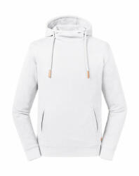 Russell Női kapucnis hosszú ujjú organikus pulóver Russell Europe Pure Organic High Collar Hooded Sweat S, Fehér