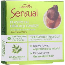 Joanna Benzi depilatoare pentru față, cu ceai verde - Joanna Sensual Depilatory Face Strips With Green Tea Extract 12 buc