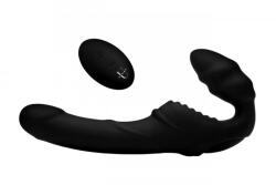Strap U Pro Rider 9X Vibrating Silicone Strapless Strap On with Remote Control Black