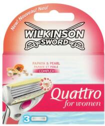 Wilkinson Sword Casete de rezervă pentru aparat de ras - Wilkinson Sword Quattro For Women 3 buc