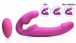 Strap U 10x Evoke Ergo-Fit Remote Control Inflatable Vibrating Silicone Strapless Strap-On