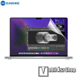 SUNSHINE Hydrogel TPU laptop képernyővédő fólia - Ultra Clear, ÖNREGENERÁLÓ! - 1db, a teljes képernyőt védi! - APPLE MacBook Pro 14.2 2021 (A2442)