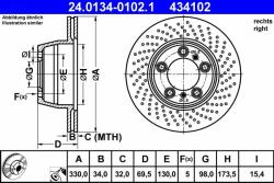 ATE Disc frana ATE 24.0134-0102.1 (24.0134-0102.1)