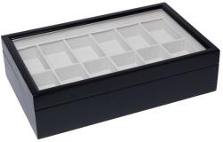 Edelwolle Matt Fekete Fa óratartó Doboz 12 órának - orabox - 10 890 Ft