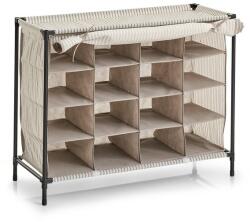 Zeller Organizator pentru incaltaminte Zeller, 16 perechi, textil/metal, bej, 84 x 35 x 66 cm Raft