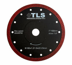 TLS SUPERTHIN-PRO TURBO szupervékony gyémánt vágókorong d230x22, 23x1.4/1.8x10 mm