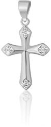 Silver Style Pandantiv din argint cruce cu pietre de strasuri