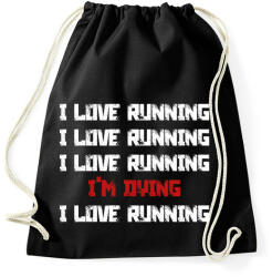 printfashion I love running - Sportzsák, Tornazsák - Fekete (7358428)