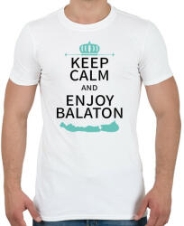 printfashion Keep Calm and Enjoy Balaton - Férfi póló - Fehér (7347930)