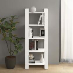 vidaXL Bibliotecă/Separator cameră, alb, 60x35x160 cm, lemn masiv (813890) Biblioteca