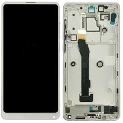  560410021033 Gyári Xiaomi Mi Mix 2s fehér LCD kijelző érintővel kerettel előlap (560410021033)