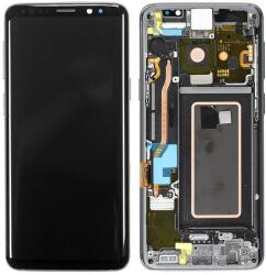 Samsung GH97-21696C Gyári Samsung Galaxy S9 G960F szürke LCD kijelző érintővel kerettel előlap (GH97-21696C)