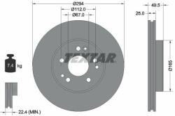 TEXTAR Disc frana TEXTAR 92060000 (92060000)
