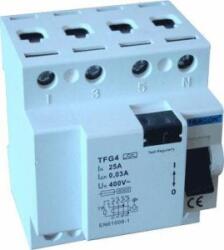 Tracon Electric Bloc cu protecţie diferenţială, 4 poli 63A, 30mA, 6kA, A / AC (TFG4-63030)